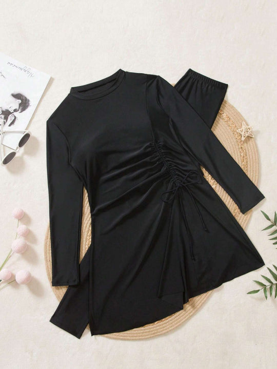 Damen Sportliches Strandoutfit mit modischem Wickel-Design R&B