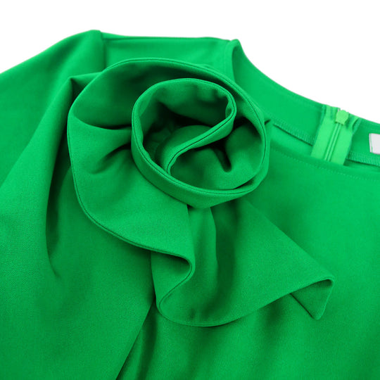 Damen figurbetontes Kleid mit hoppelndem Blüten-Design R&B