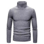 Herren hochwertiger Rollkragenpullover aus feinem Rippstrick R&B