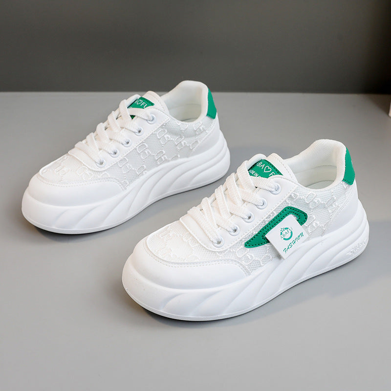 Damen modische Chunky Sneakers mit elegante Oberflächenstruktur R&B