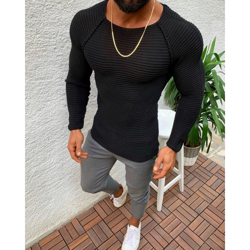 Herren Langarm Shirt mit strukturiertem Design R&B