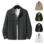 Herren nan gesteppte Overshirtjacke mit quadratischer Steppstruktur und aufgesetzten Brusttaschen R&B