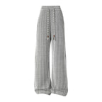 Damen weite Haremshose mit elastischem Bund und trendy Zickzackmuster R&B