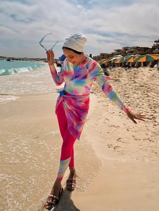 Damen Modischer Beachwear-Anzug mit Wickeldesign R&B