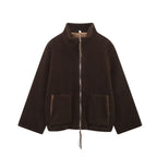 Damen Fleecejacke mit hohem Kragen und Reißverschluss R&B