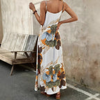 Damen Maxikleid mit floralen Mustern und lässigem Schnitt R&B