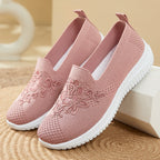 Damen Slip-On Schuhe mit floralem Motiv und atmungsaktivem Obermaterial R&B