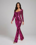 Damen Glamouröser Pailletten Jumpsuit mit schicker Taillierung