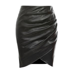 Damen rock mit asymmetrischer Drapierung und schickem Schnitt R&B