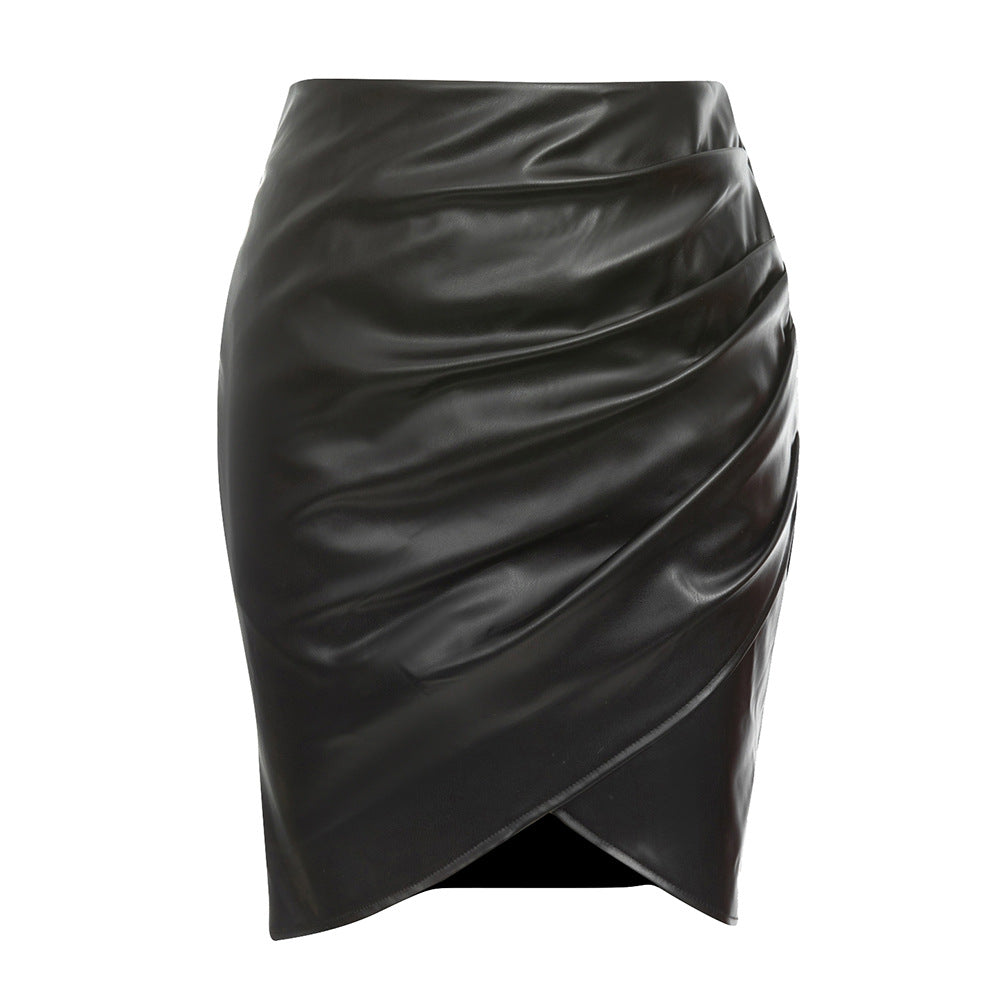 Damen rock mit asymmetrischer Drapierung und schickem Schnitt R&B