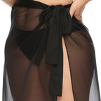 Damen eleganter Strandüberwurf mit seitlichem Knoten R&B