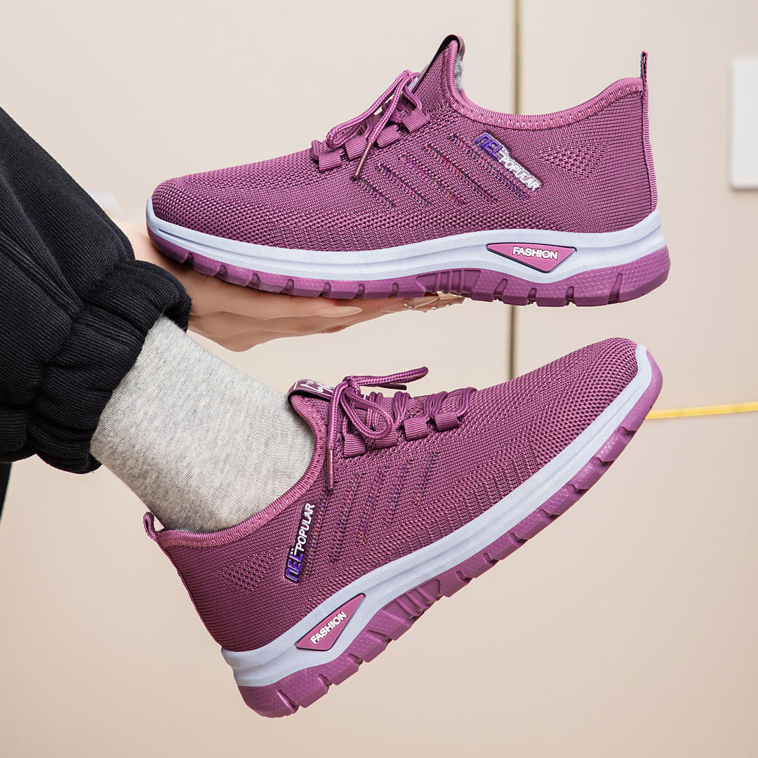 Damen Sportliche atmungsaktive Sneakers mit dämpfender Sohle R&B