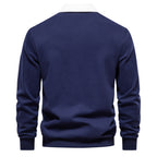 Herren nan elegantes Langarm-Poloshirt mit Kontrastkragen R&B