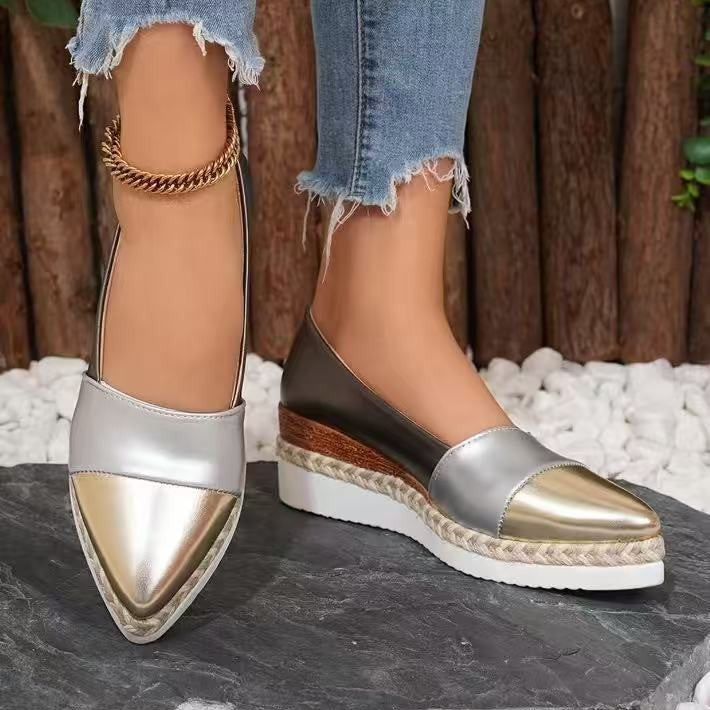 Damen Wedge-Pantoletten mit elegantem Geflecht und vielseitiger Sohle R&B