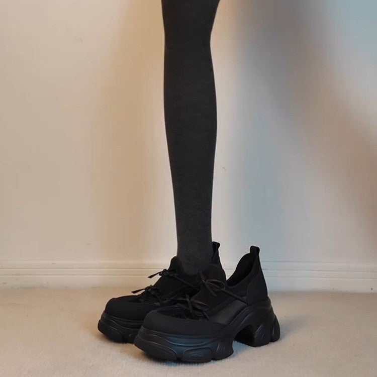 Damen modische Chunky Sneakers mit atmungsaktivem Obermaterial und rutschfester Sohle R&B