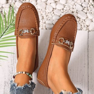 Damen Mokassins mit modischem Schmuckdetail R&B