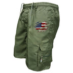 Herren Cargo-Shorts mit praktischen Seitentaschen und elastischem Bund