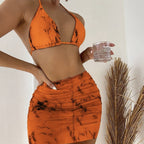 Damen Triangel-Bikini-Set mit raffiniertem Wickelrock R&B