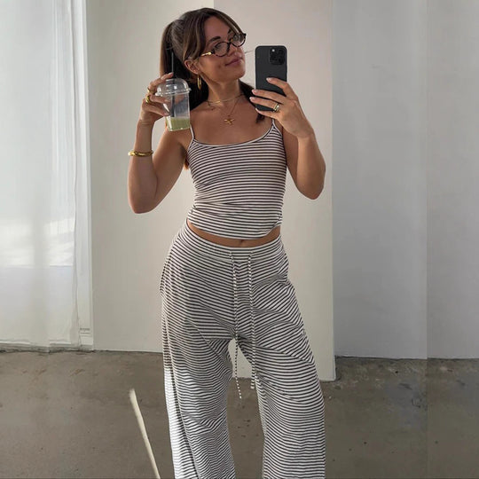 Damen Freizeitoberteil und Jogginghose Set R&B