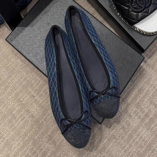 Damen Ballerinas mit elegantem Kontrast-Design und weichem Fußbett R&B