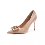 Damen Stiletto Pumps mit funkelnder Schnallenverzierung R&B
