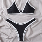 Damen Triangel-Bikini mit kontrastierenden Details R&B