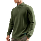 Herren Stepppullover mit modernem Reißverschluss und strukturiertem Design R&B