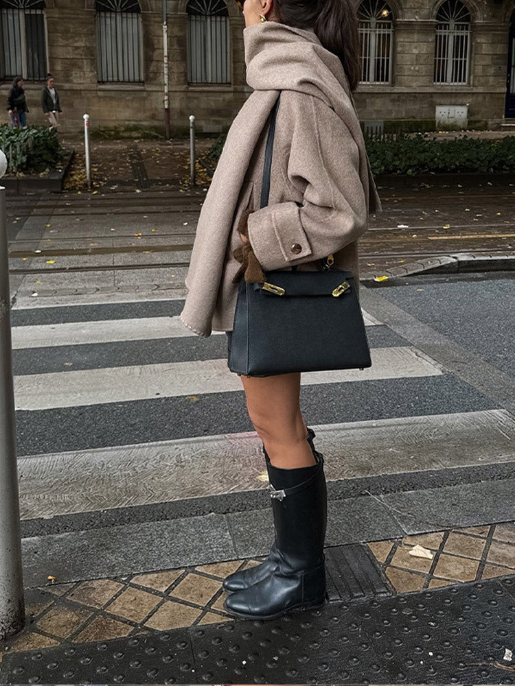 Damen modische Freizeitjacke aus hochwertigen Materialien mit praktischem Revers R&B