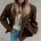 Damen Suede-Jacke im modernen Oversized-Stil R&B