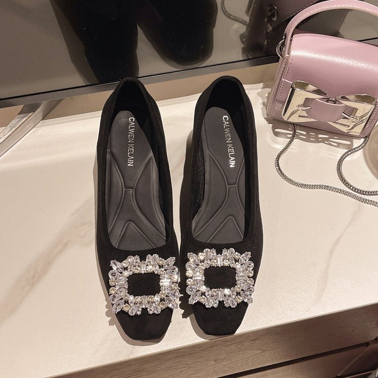 Damen Designer-Blockabsatzpumps mit Glitzerakzenten R&B