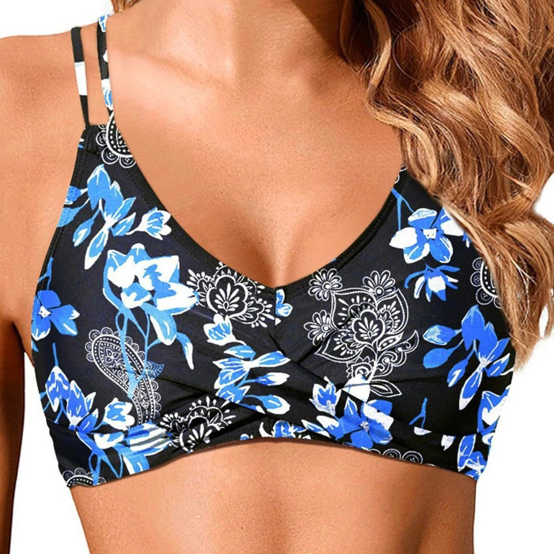 Damen Sportliches Bikinioberteil mit raffiniertem Wickeldesign R&B