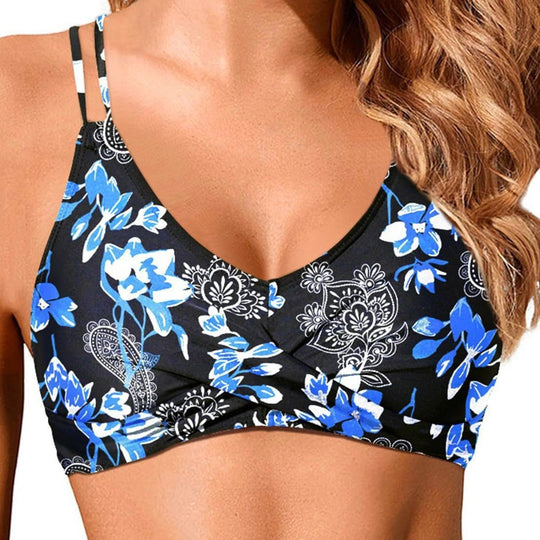 Damen Sportliches Bikinioberteil mit raffiniertem Wickeldesign R&B