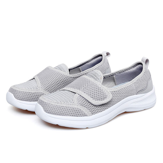 Damen Atmungsaktive Slip-On Sneakers mit praktischem Klettverschluss R&B