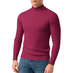 Herren modischer Rollkragenpullover mit strukturierter Oberfläche R&B