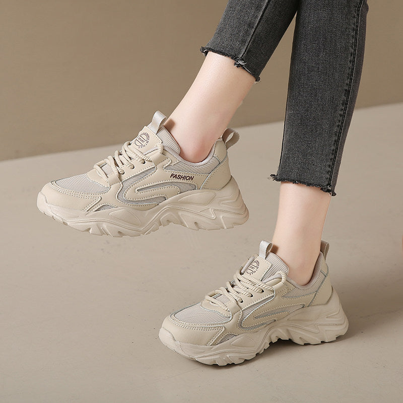 Damenmodische Sport-Sneaker mit atmungsaktiver Mesh-Oberfläche und stoßdämpfender Sohle R&B