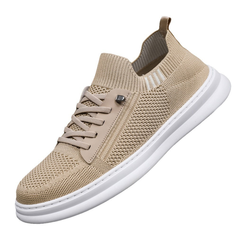 Damen Bequeme und stylische Sneaker mit elastischem Kragen und seitlichem Reißverschluss R&B
