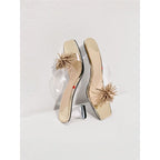 Damen Glamouröse und transparente Slipper R&B