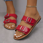 Damen Komfortable Riemensandalen mit stylishen Schnallen R&B