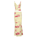 Damen Elegantes Blumenkleid mit schmaler Silhouette und Spaghetti-Trägern R&B