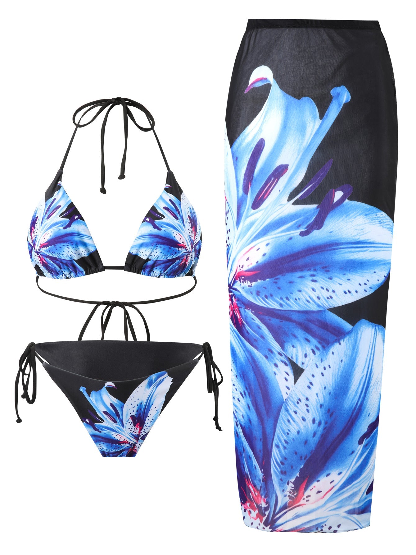 Damen Bikiniset mit elegantem Strandrock R&B