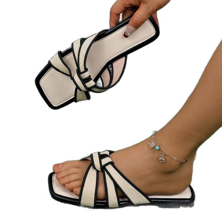 Damen offene Riemchen-Sandalen mit verspieltem Design R&B