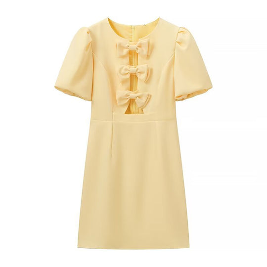 Damen Kleid mit verspieltem Rüschendesign und eleganten Schleifendetails R&B