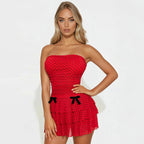 Damen Verspieltes Minikleid mit Rüschen und offenen Trägern R&B