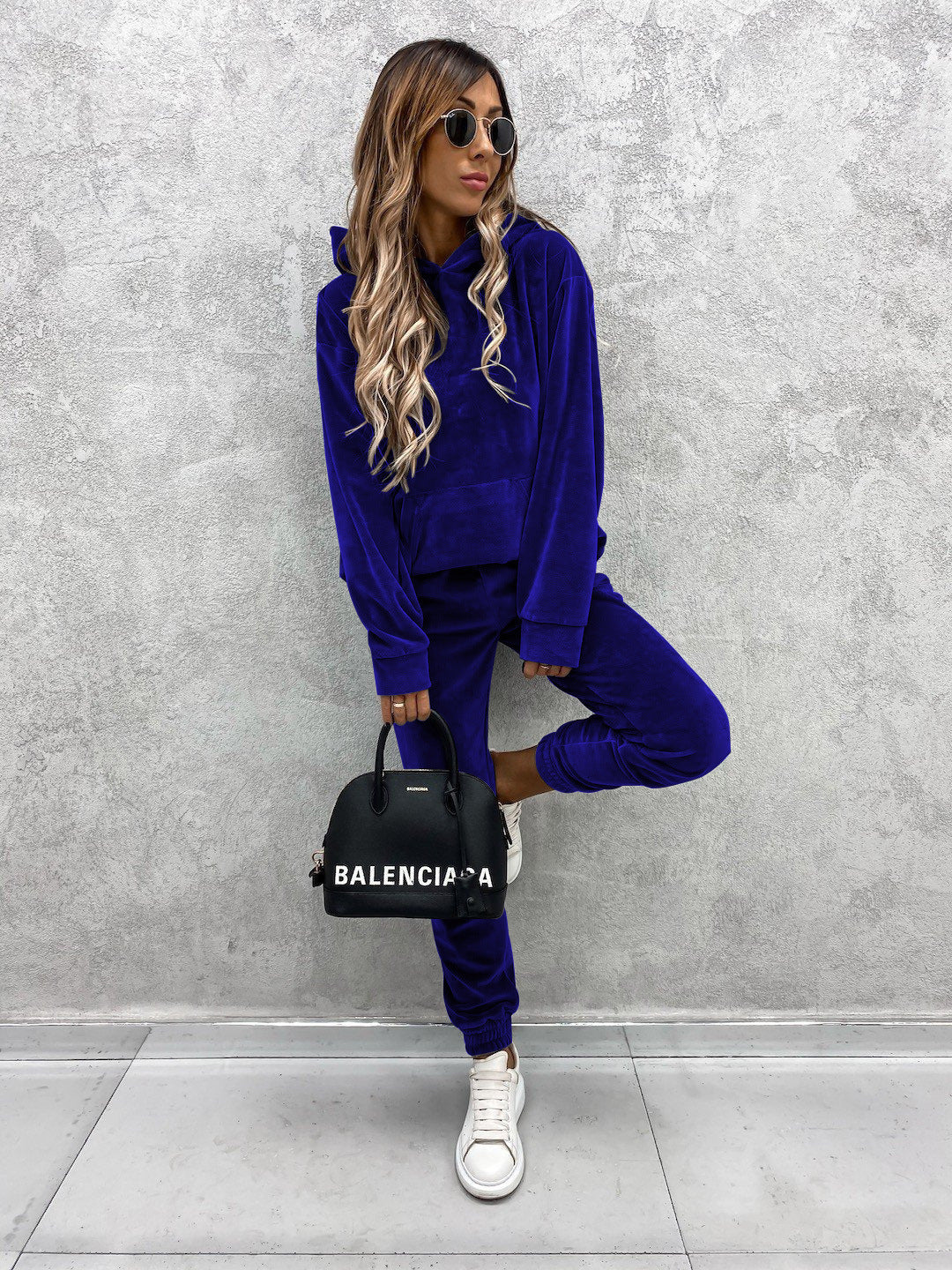 Damen kuscheliges Fleece-Set mit hohem Kragen und elastischen Bündchen R&B