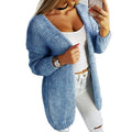 Damen lässiger Strickcardigan mit offenen Seiten und tiefem V-Ausschnitt R&B