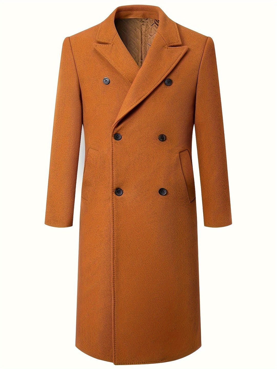 Herren eleganter Doppelt-Front-Mantel aus hochwertigem Material R&B
