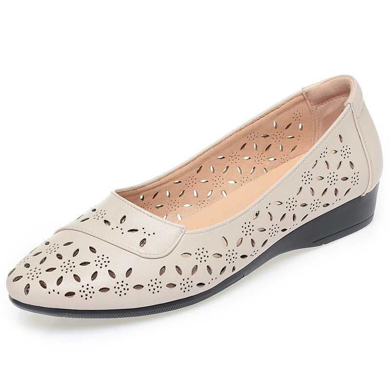 Damen Ballerinas mit filigranem Lochmuster und bequemem Fußbett R&B