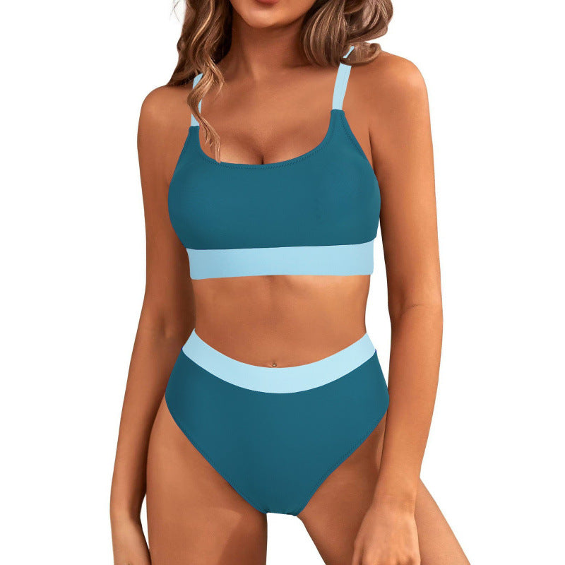 Damen Bikini-Set mit hohem Bund und sportlichem Schnitt R&B