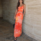 Damen Elegantes Sommerkleid mit floralem Design und schmalem Schnitt R&B
