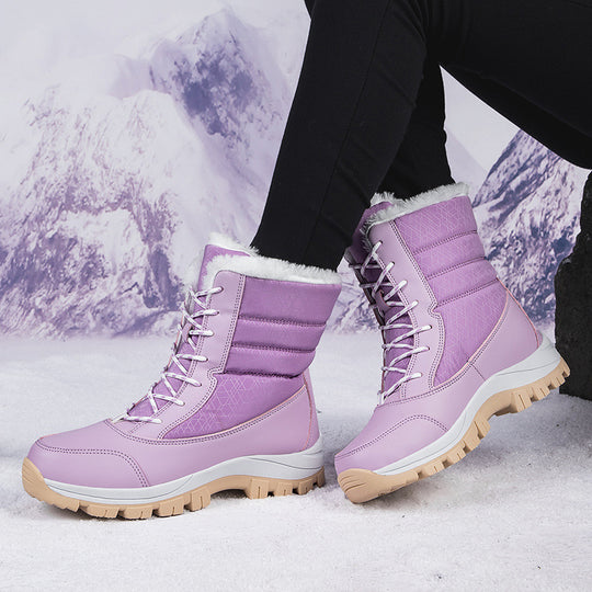 Damen Winterstiefel mit isolierter Fütterung und rutschfester Profilsohle R&B